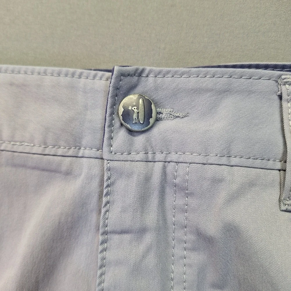 Johnnie-O Mens Cloudbreak Pants 32x30 Blue Grey JMPA1200 Straight Bamboo Blend